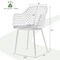 Costway Modern Dining Chair Set of 4 Plastic Shell Hollow withMetal Legs for Living Room